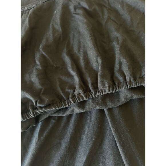 White & Warren Black Sleeveless Jersey Knit Maxi Dress Resort Casual Size Small - Picture 5 of 9